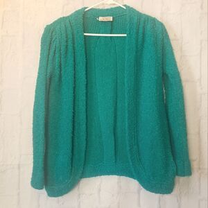 VINTAGE THE ITALIAN MOB Open Front Popcorn Knit Cardigan Sweater